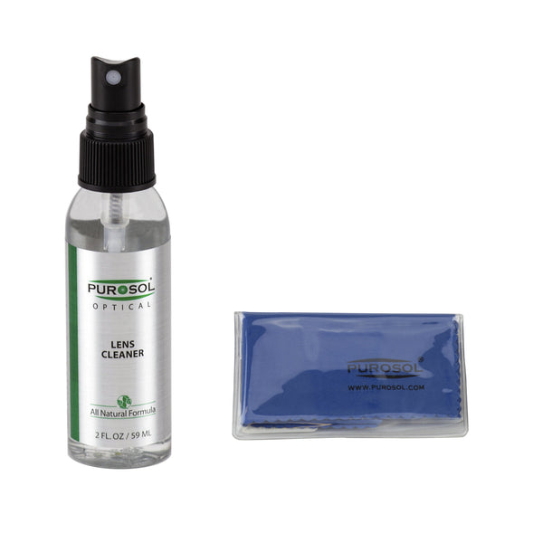 Purosol Lens Cleaning Kit w/ Small Microfiber Cloth - Purosol Professional Lens and Screen Cleaner 