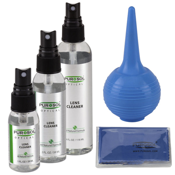 Purosol Lens Cleaning Kit w/ Air Pro & Cloth - Purosol Professional Lens and Screen Cleaner