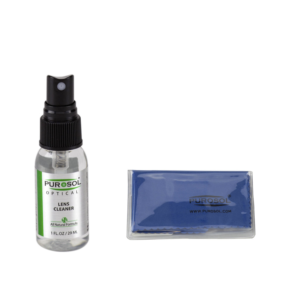 Purosol Lens Cleaning Kit w/ Small Microfiber Cloth - Purosol Professional Lens and Screen Cleaner 