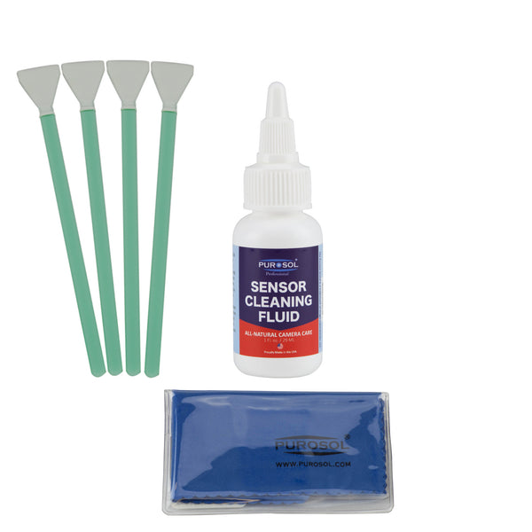 Purosol Sensor Cleaning Kit w/ Small Cloth - Purosol Professional Lens and Screen Cleaner 